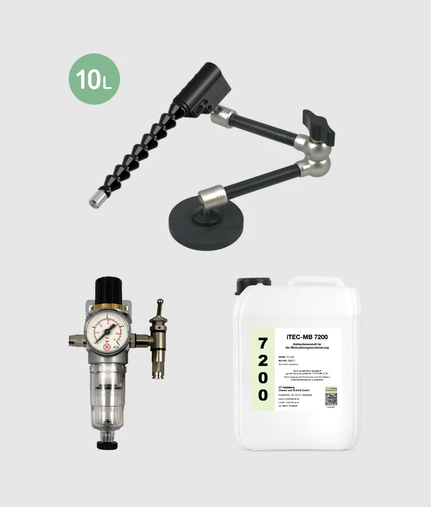 iTEC-C7 Startpaket 10 L mit manuellem Steuerungsmodul, Sprühkopf und 10 L iTEC-MB 7200 Kühlschmierstoff